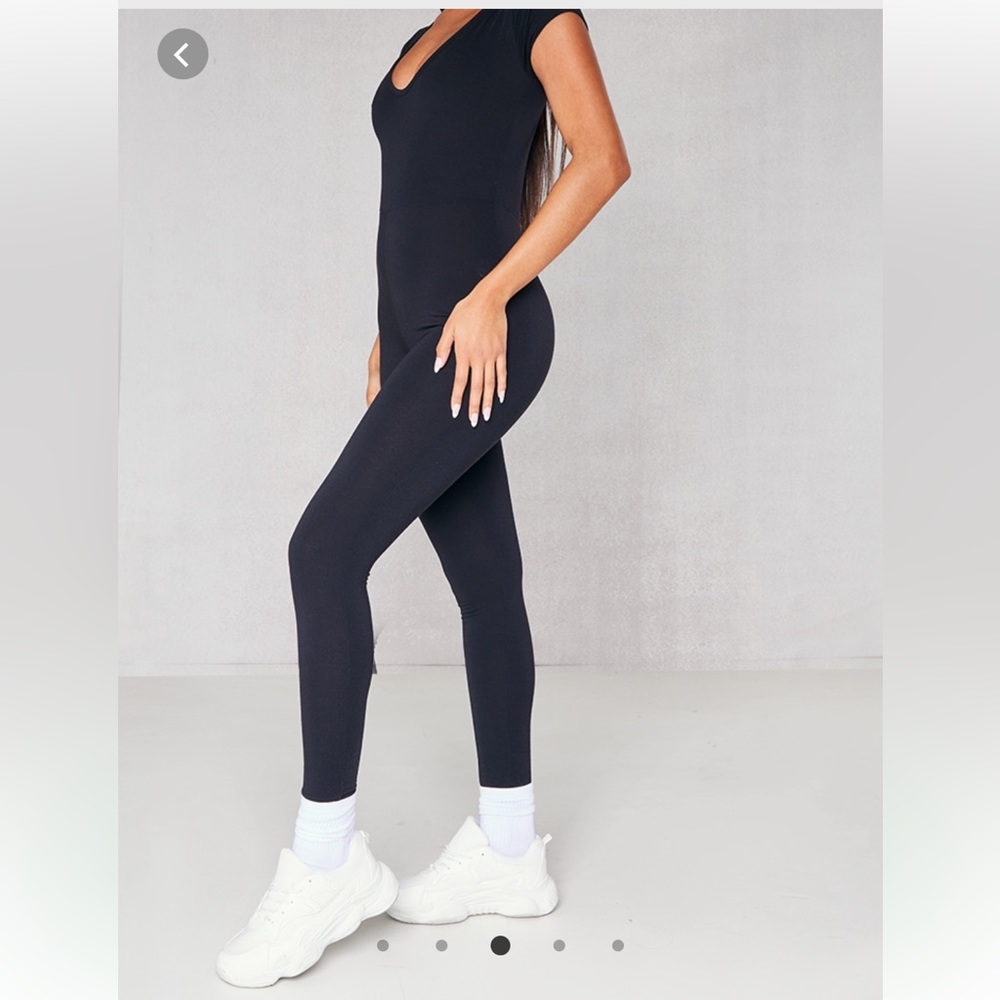 Black V Neck Jumpsuit